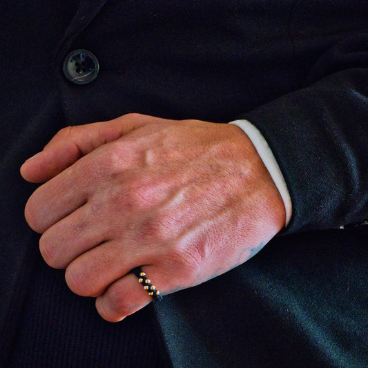 Anillo Tejido Cruzado Macramé Oro Laminado 18k