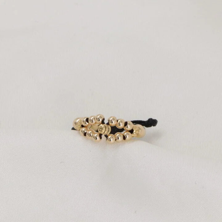 Anillo Triangular Balín Italiano Oro Laminado 18k