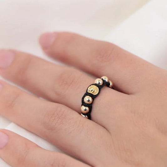 Anillo Clásico Con Italiano Oro Laminado 18k