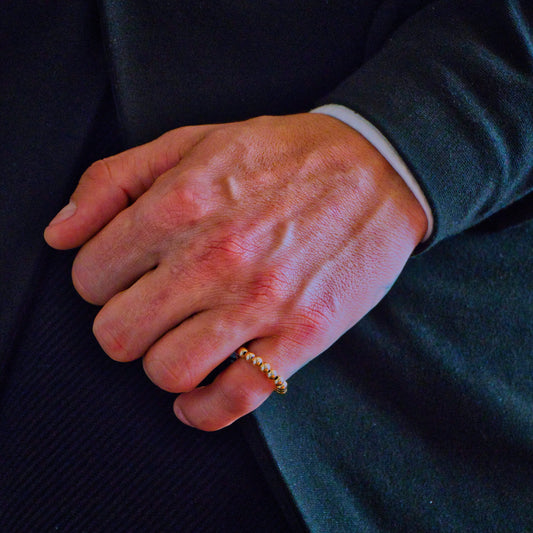 Anillo Clásico Balín Todo Oro Laminado 18k