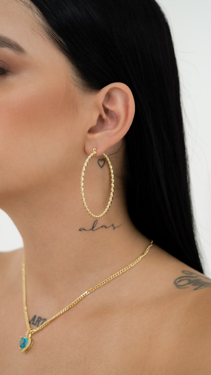 Aros Estilo Candonga Candy Oro Laminado 18k