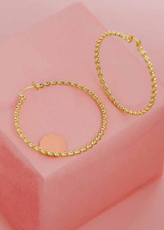 Aros Estilo Candonga Candy Oro Laminado 18k