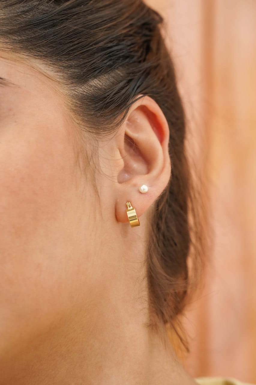 Aros Candongas Perfect Golden Oro Laminado 18K
