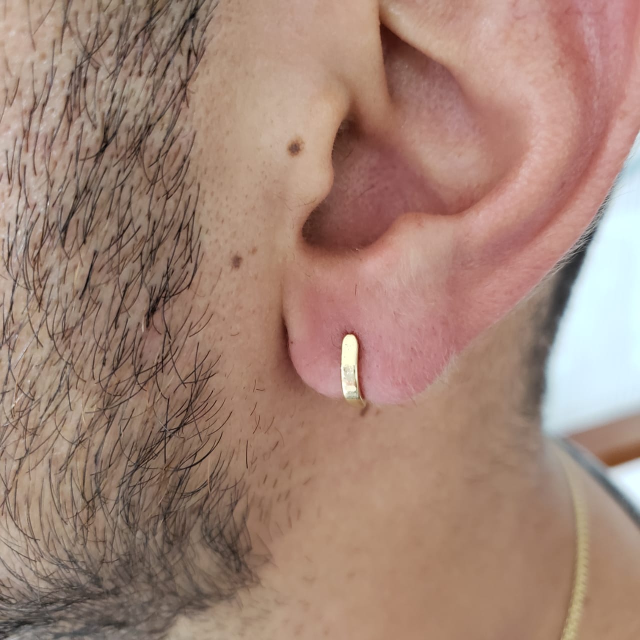 Arete Candonga Ovalo Unisex Oro Laminado 18k