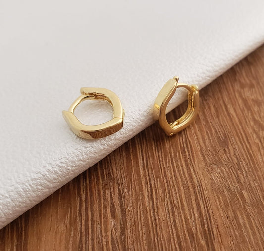 Arete Candonga Ovalo Unisex Oro Laminado 18k