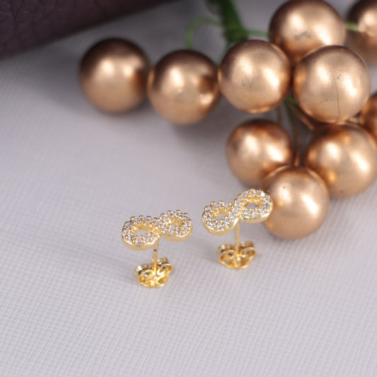 Arete Infinito Circonias Oro Laminado 18k