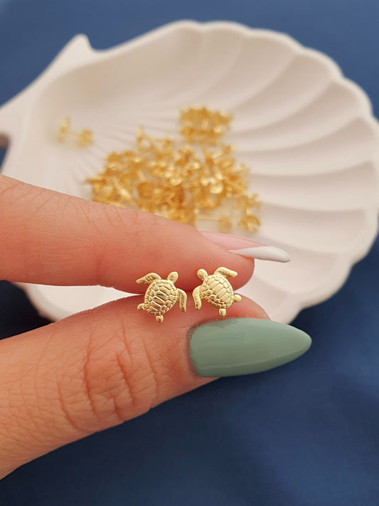 Aros Tortuga Oro Laminado 18k