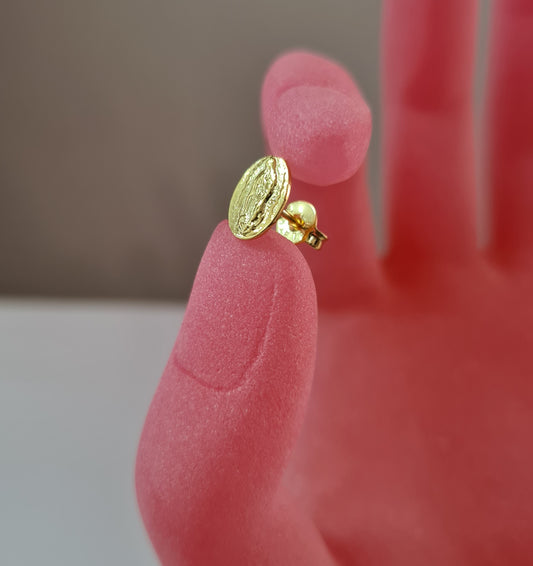 Arete Virgen Guadalupe Oro Laminado 18k