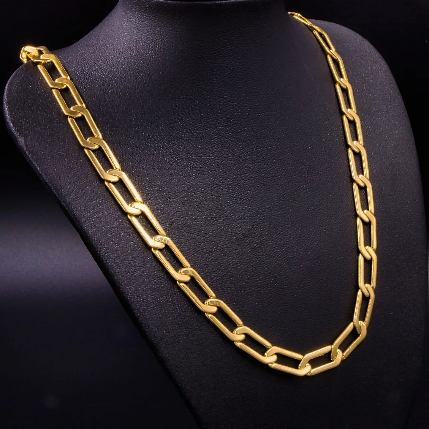 Cadena Tejido 1x1 Grueso Oro Laminado 18k