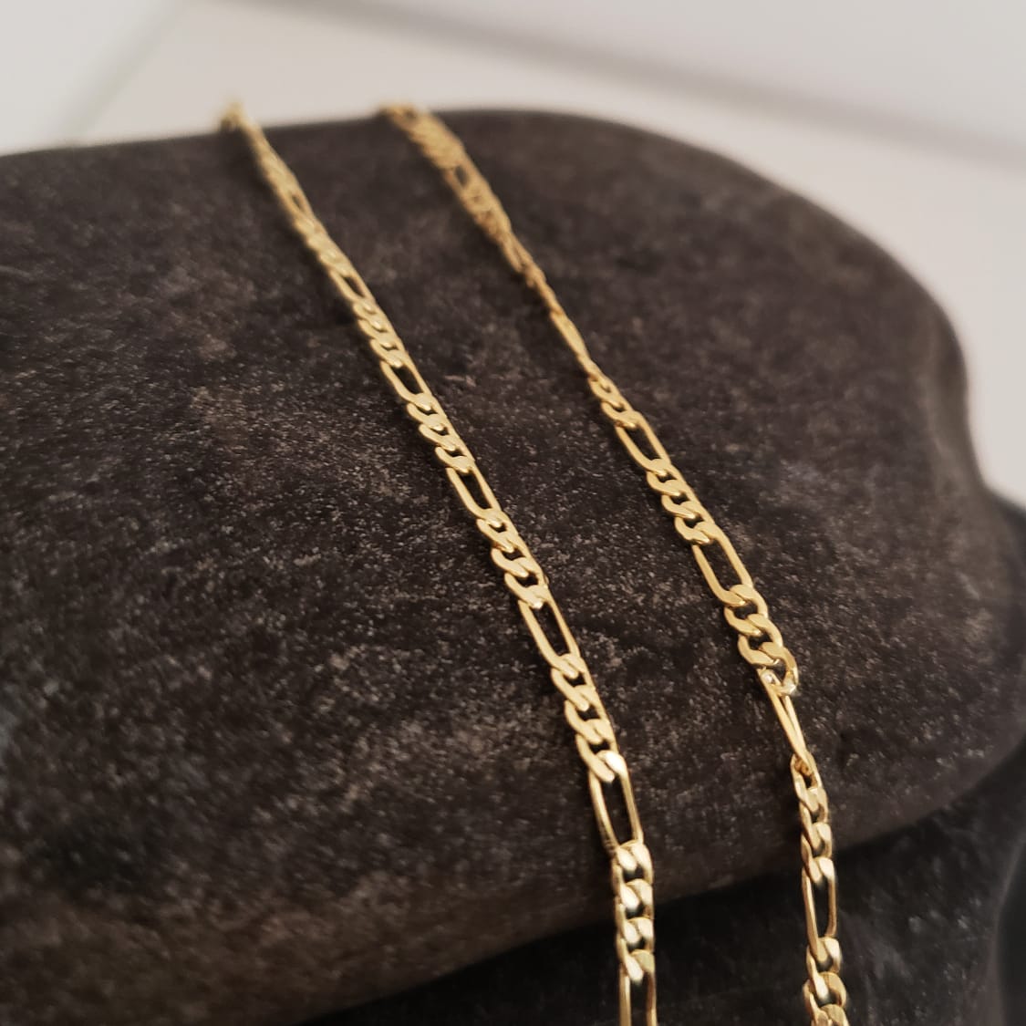 Cadena tejido 3x1 diamantada oro Laminado 18k