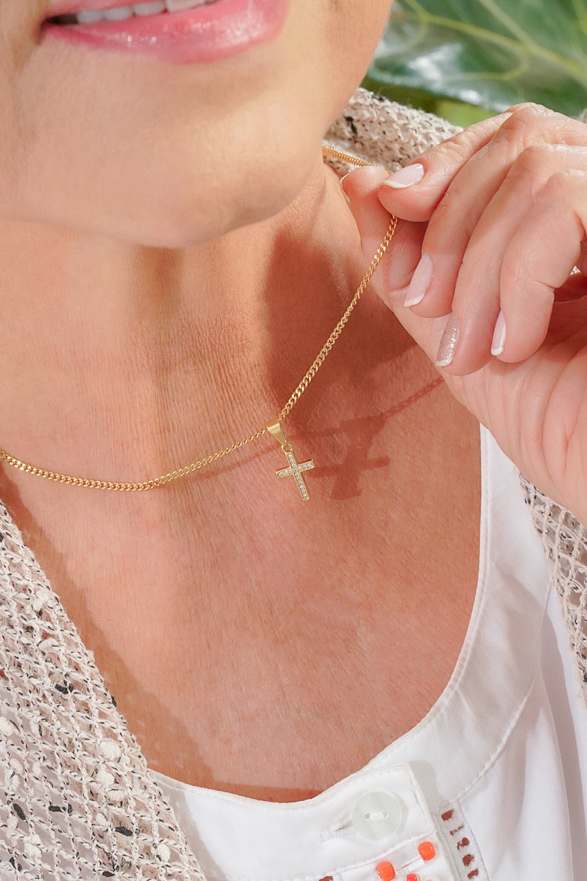 Cadena Cubana Delgada Oro Laminado 18k