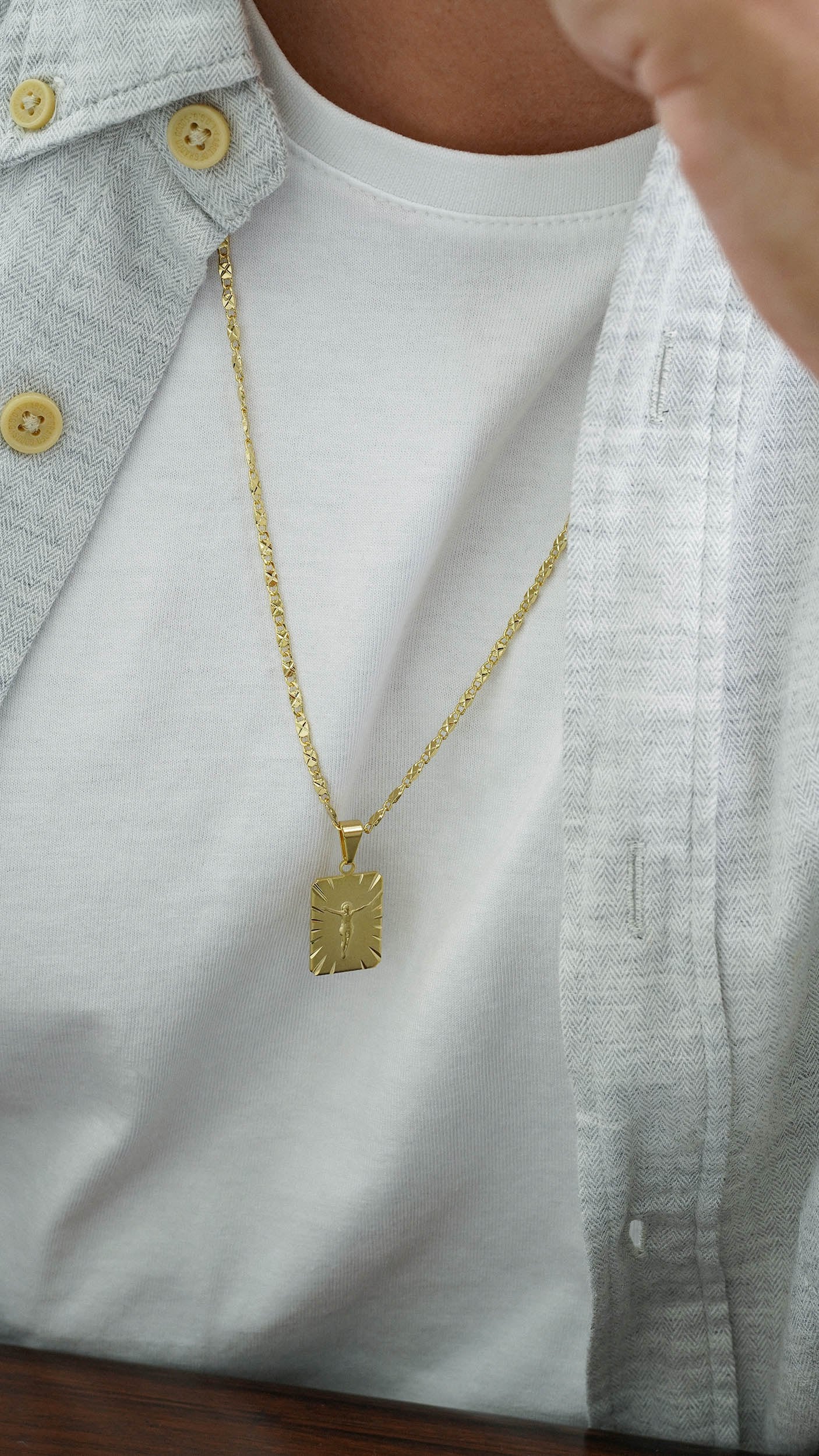 Cadena Destellos Oro Laminado 18k
