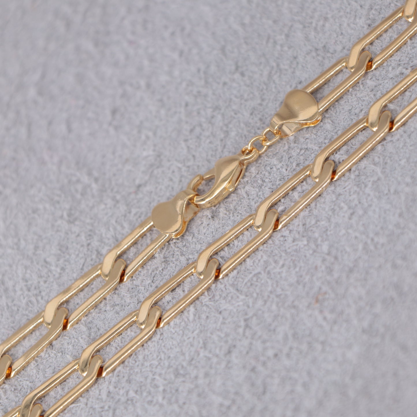 Cadena Tejido 1x1 Grueso Oro Laminado 18k