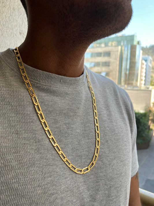 Cadena Tejido 1x1 Grueso Oro Laminado 18k