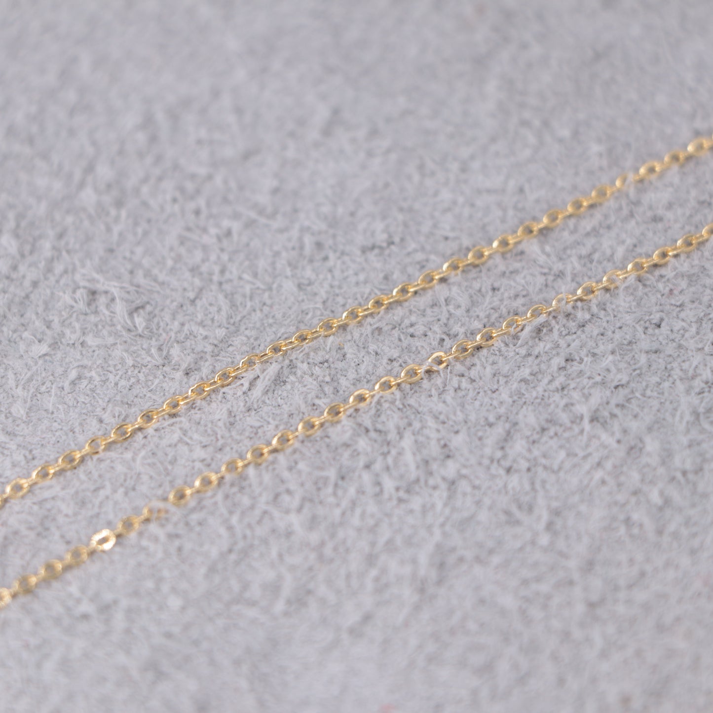 Cadena Tejido Aros Delgada Oro Laminado 18K