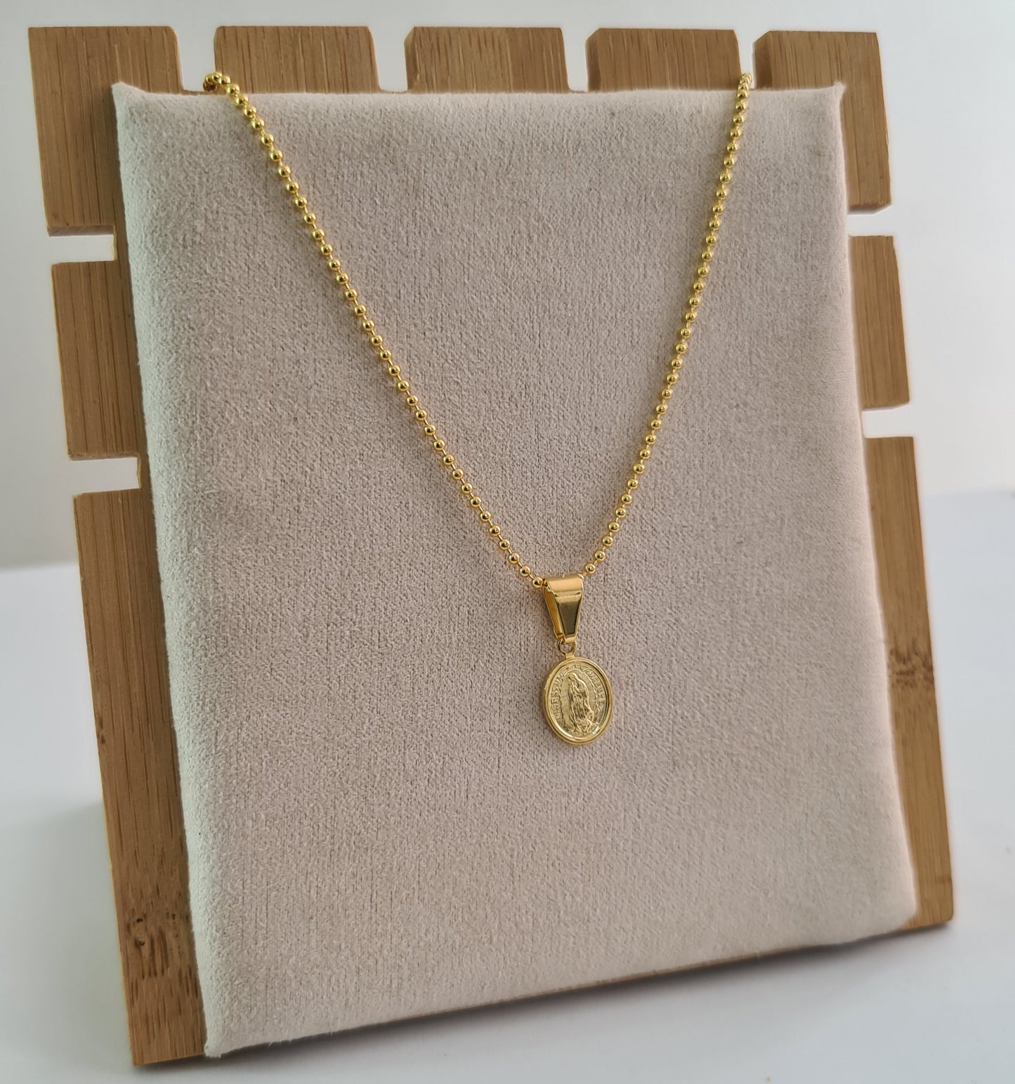 Cadena Tejido Militar Oro laminado 18k
