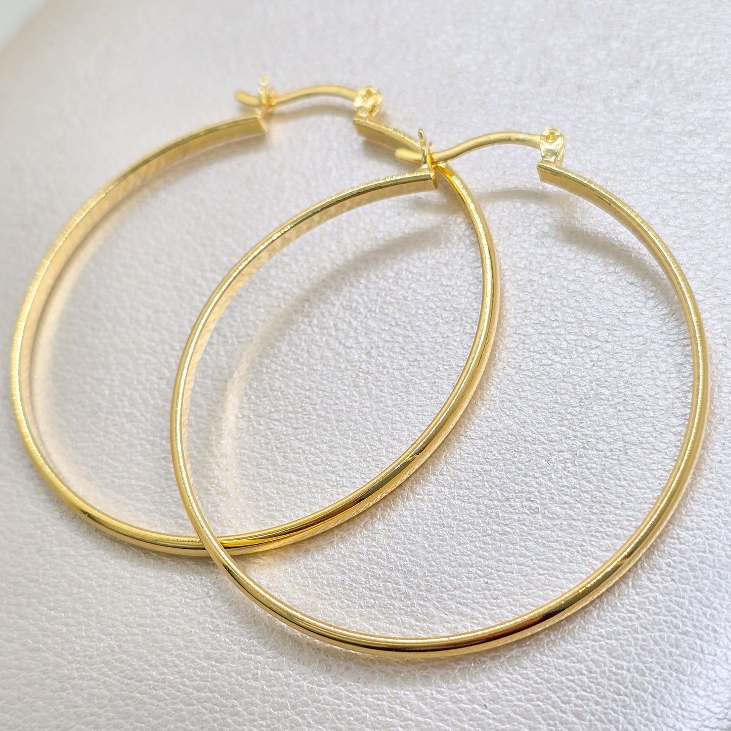 Candongas Lisa Mediana Oro Laminado 18k