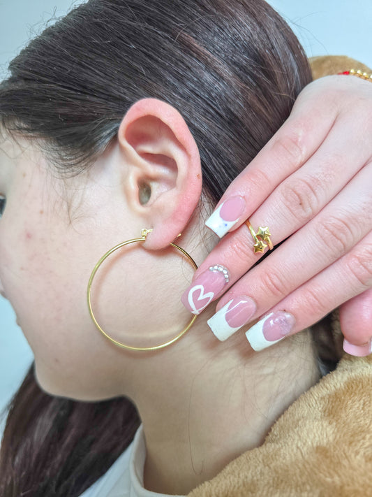 Candongas Lisa Mediana Oro Laminado 18k