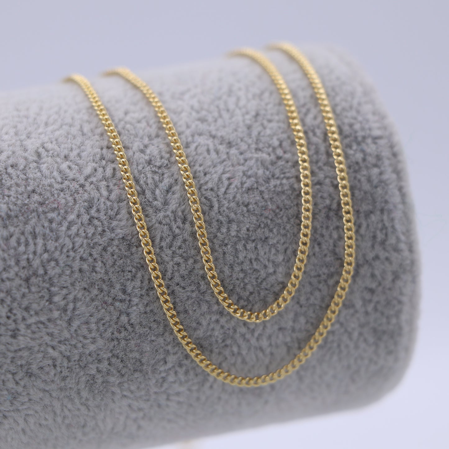 Cadena Cubana Delgada Oro Laminado 18k