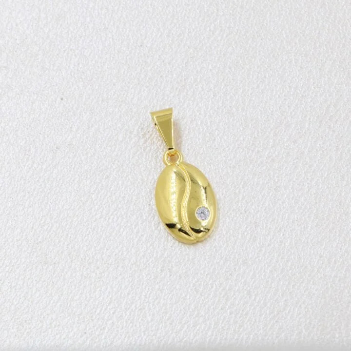 Colgante Grano De Café Oro Laminado 18k