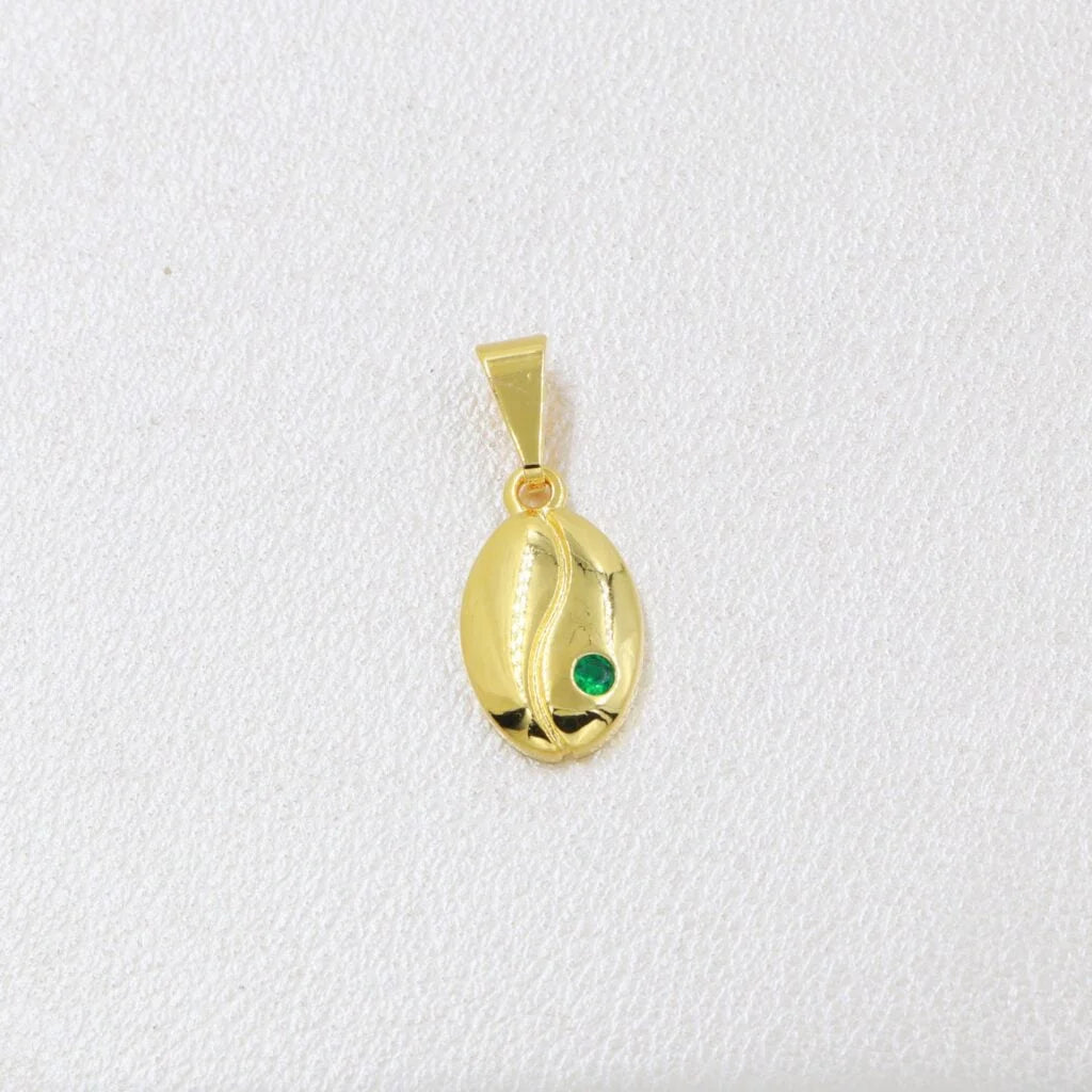 Colgante Grano De Café Oro Laminado 18k