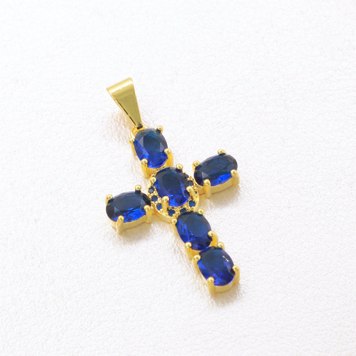 Colgante Cruz Brightness Oro Laminado 18k