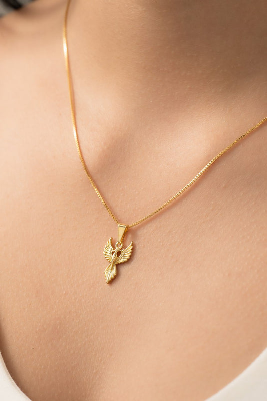 Colgante Ave Fénix Oro Laminado 18k