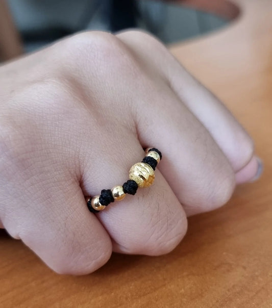 Anilllo Nudos Con Diamantado En Oro Laminado 18k