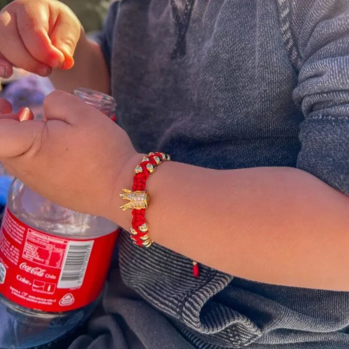 Brazalete de Corona Tejida Oro Laminado 18k