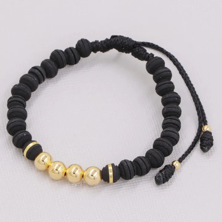 Manilla Clásica Rayado Oro Laminado 18k