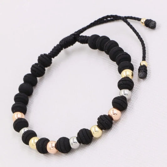 Brazalete Tres Oros Balín Oro Laminado 18k