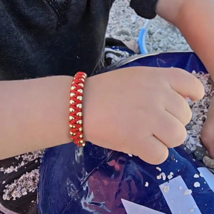 Brazalete Zig Zag Niño En Oro Laminado 18k
