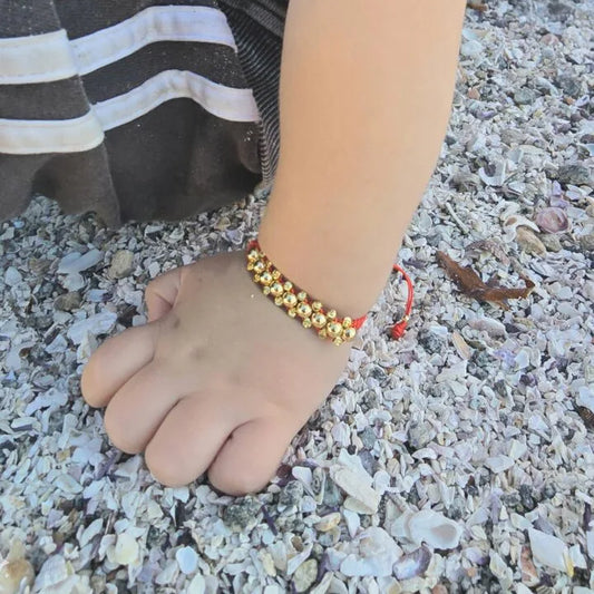 Brazalete Tejido Italiano En Oro Laminado 18k