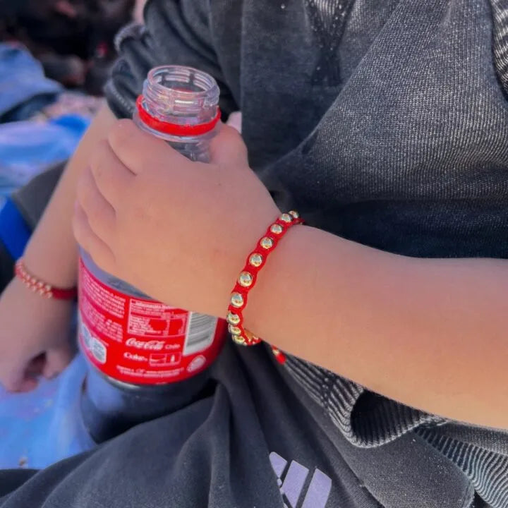 Brazalete Tejido KIDS Balín Oro Laminado 18k
