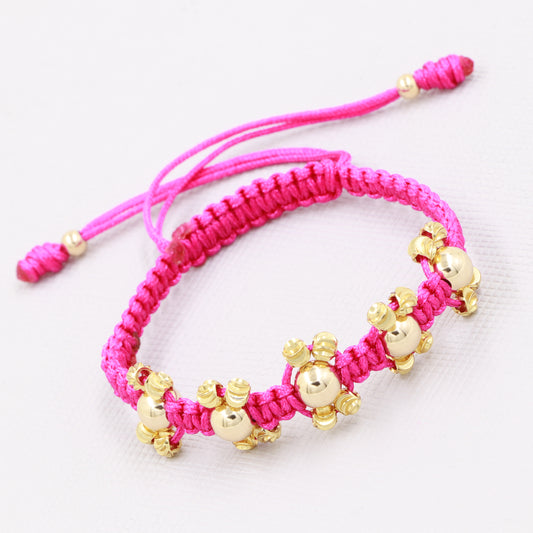 Brazalete Tejido Oro Laminado 18k