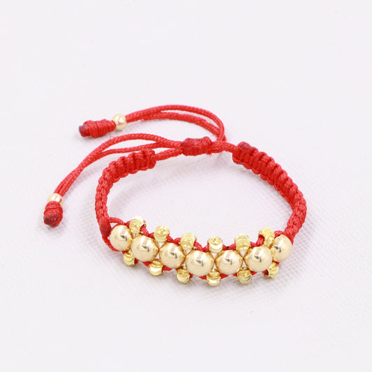 Brazalete Tejido Oro Laminado 18k