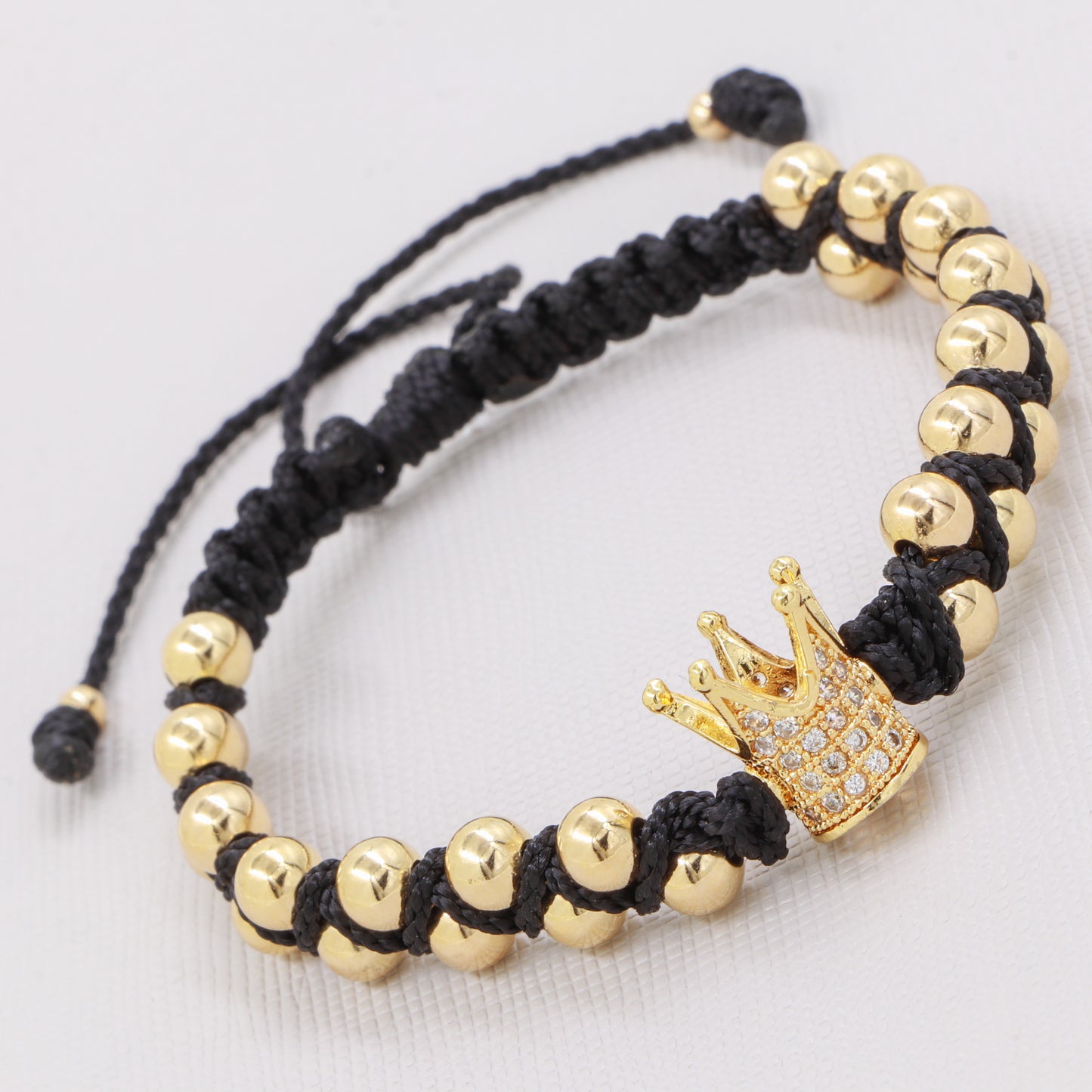 Brazalete Cruzado Corona Oro Laminado 18K
