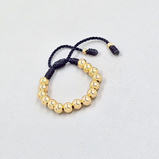 Brazalete Dorado Balín Oro Laminado 18K