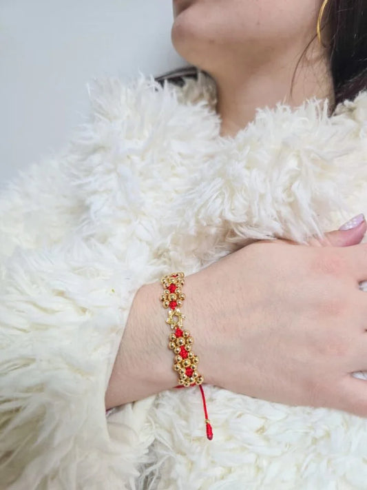 Brazalete Con Estrella de David Oro Laminado 18k