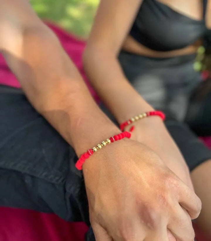 Brazaletes Balín Parejas Oro Laminado 18k