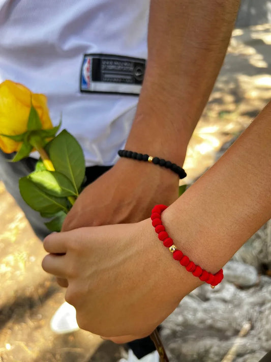 Brazalete Clasico Balin Parejas Oro Laminado 18k