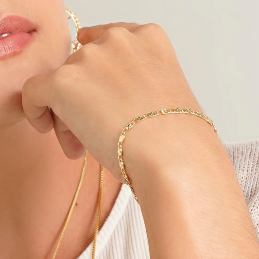 Pulsera Destellos Oro Laminado 18k