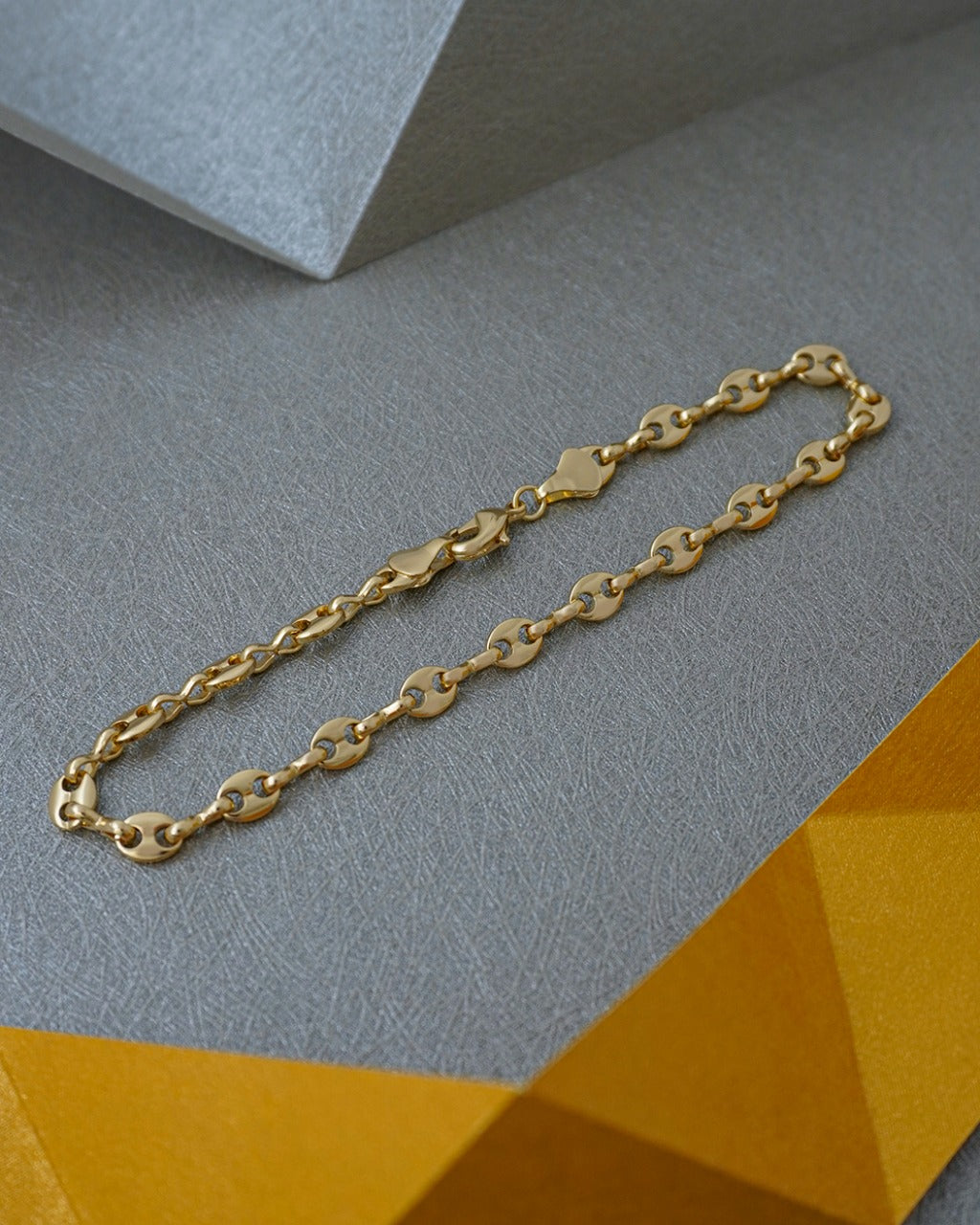Pulsera Tejido Gucci Oro Laminado 18k