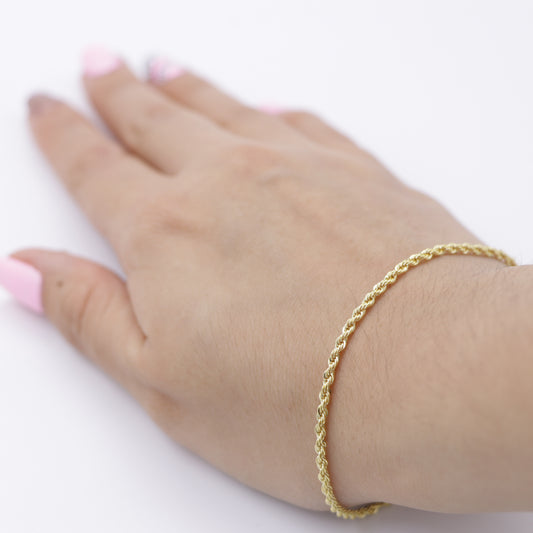 Pulsera Tejido Tourbillon Oro Laminado 18k