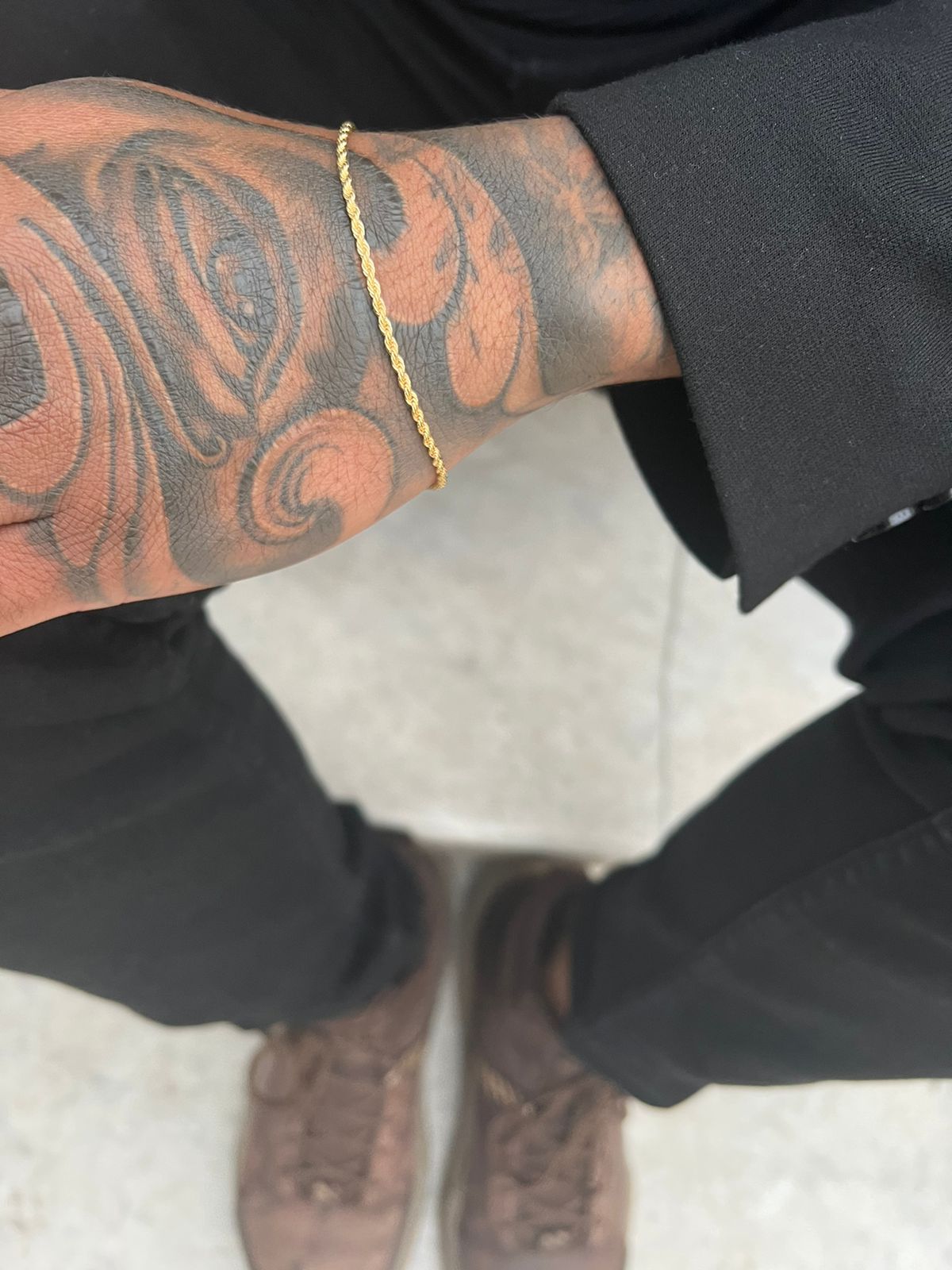 Pulsera Tejido Tourbillon Oro Laminado 18k