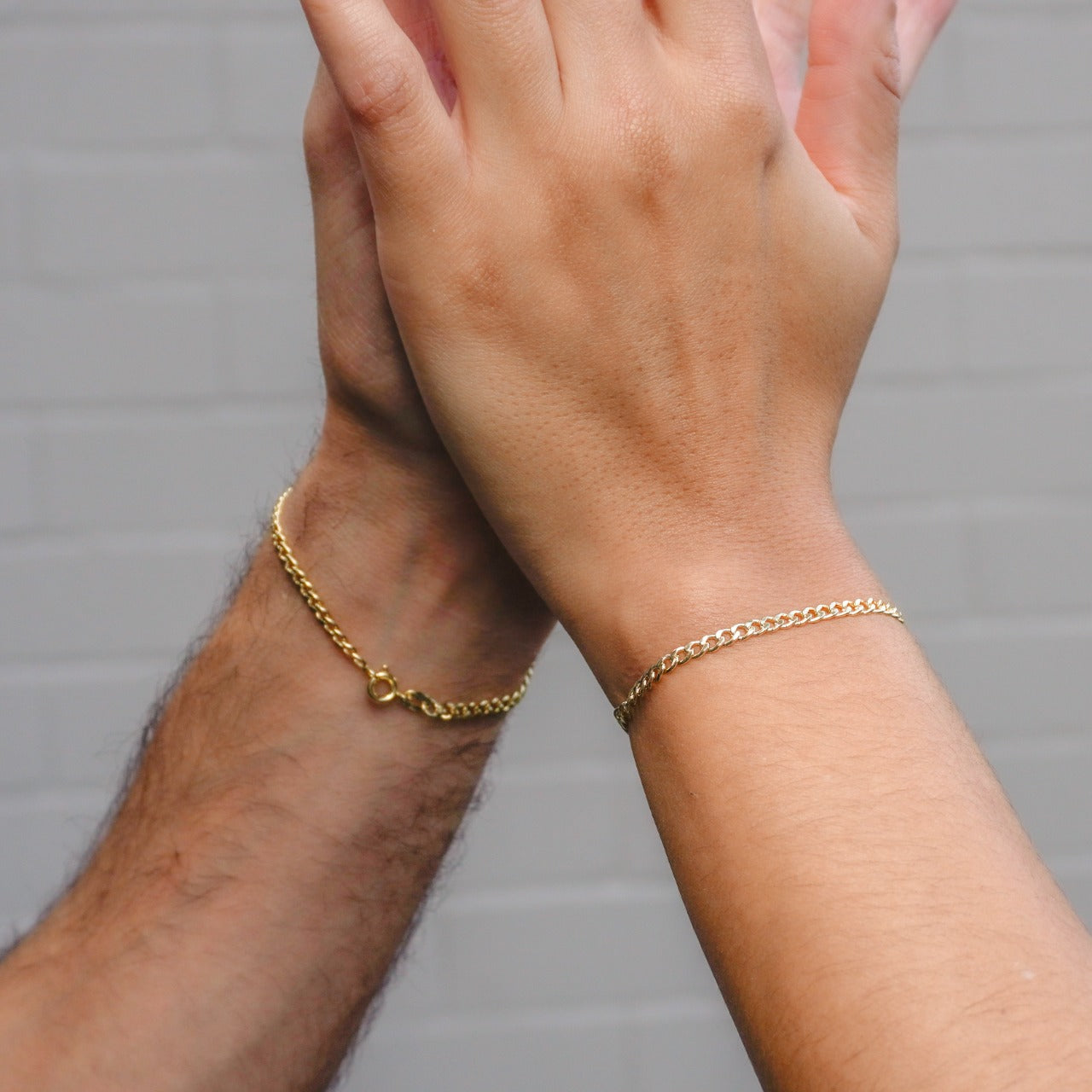 Conjunto Pulsera Pareja Tejido Cubano Oro Laminado 18k