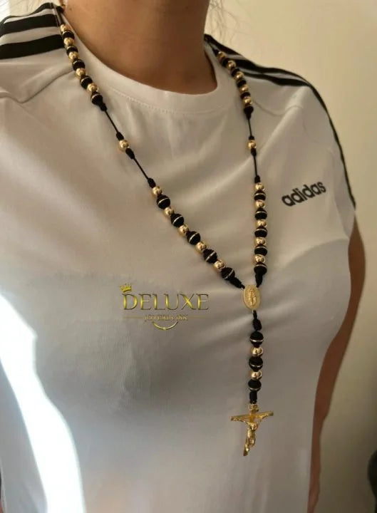 Rosario Artesanal Unisex Oro Laminado 18k