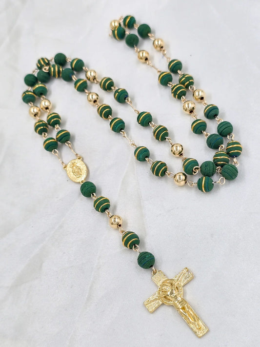 Rosario En Oro Laminado 18K