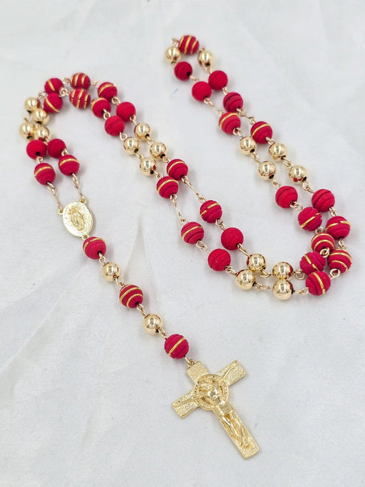 Rosario En Oro Laminado 18K