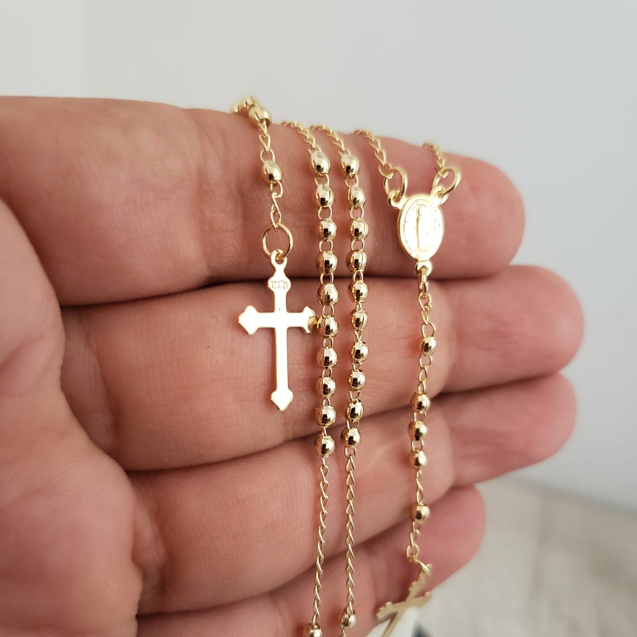 Rosario Niño/Dama Oro Laminado 18k